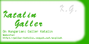 katalin galler business card